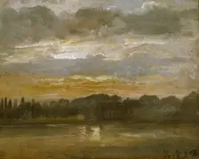 The Elbe in the Evening, 1822. Creator: Johan Christian Dahl