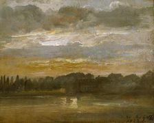 The Elbe in the Evening, 1822. Creator: Johan Christian Dahl