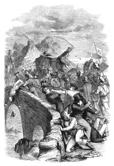 The election riot at Hawick, Scottish Borders, 1837 (c1895)