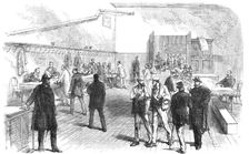 The Elections in France: electors receiving their voting-cards at the Mairie of Montmartre, 1869. Creator: Unknown