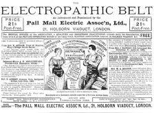 The Electropathic Belt, 1883. Creator: Unknown