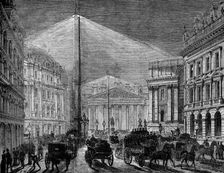 The Electric Light at the Mansion-House, 1881. Creator: Unknown