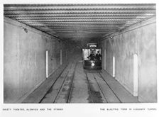 The electric tram in Kingsway Tunnel, London, c1900. Creator: Unknown
