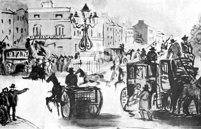 'The Elephant and Castle', 19th century, (1930).Artist: Constantin Guys