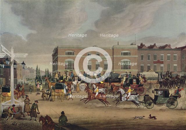 'The 'Elephant and Castle on the Brighton Road', 1826', (1920). Artist: Theodore Henry Adolphus Fielding.