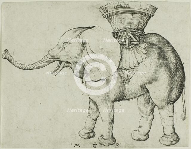 The Elephant, c. 1485. Creator: Martin Schongauer.