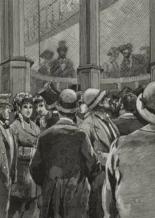 The elevators of the Trocadero Palace, Paris Exposition, 1878. Creator: Tomás Carlos Capuz