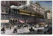 The Elevated Railway, Third Avenue, New York 1879