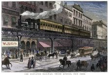 The Elevated Railway, Third Avenue, New York 1879