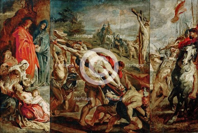 The Elevation of the Cross (sketch for the triptych). Artist: Rubens, Pieter Paul (1577-1640)