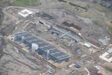 The Eleven Arches open air theatre under construction, Bishop Auckland, County Durham, 2016. Creator: Matthew Oakey