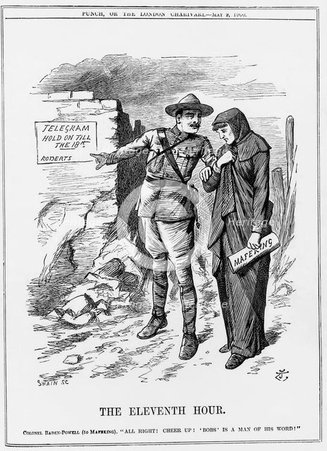 'The Eleventh Hour', Siege of Mafeking, South Africa, Boer War, 1900. Creator: John Tenniel.
