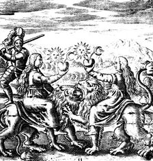 The Eleventh Key of Basil Valentine, legendary 15th century German monk and alchemist, 1651