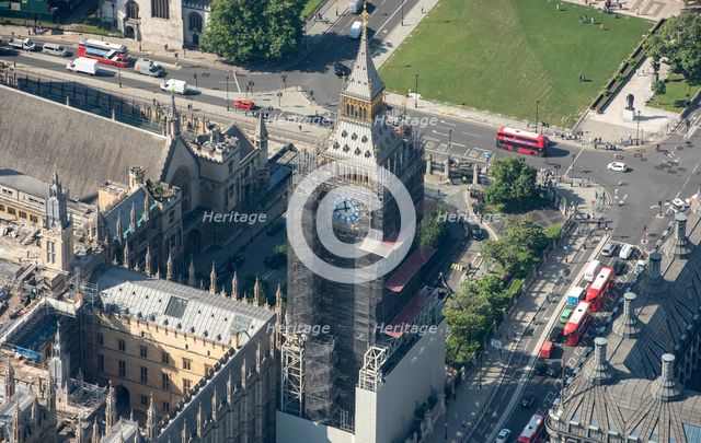 The Elizabeth Tower, Houses of Parliament, Westminster, London, 2021. Creator: Damian Grady.