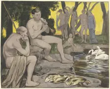 The Elysian Fields (Dancing nymphs), 1890. Creator: Hans Thoma