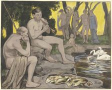 The Elysian Fields (Dancing nymphs), 1890. Creator: Hans Thoma