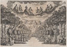 The Elysian Fields; set design from La Monarchia Latina Trionfante 1678. Creator: Mathäus Küsel