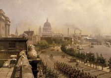 The Embankment 1874. Artist: John Scorrer O'Connor