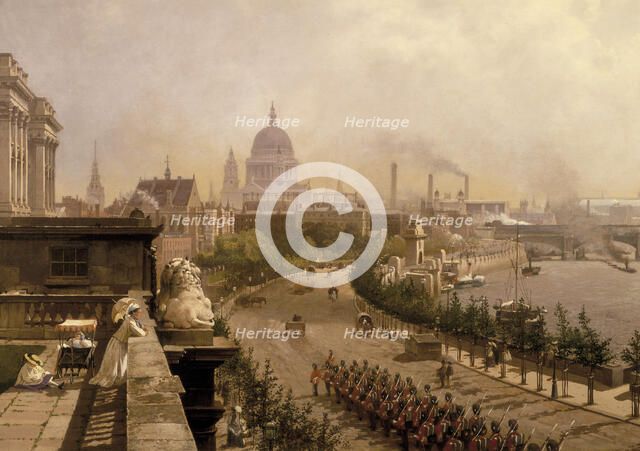 'The Embankment', 1874. Artist: John Scorrer O'Connor