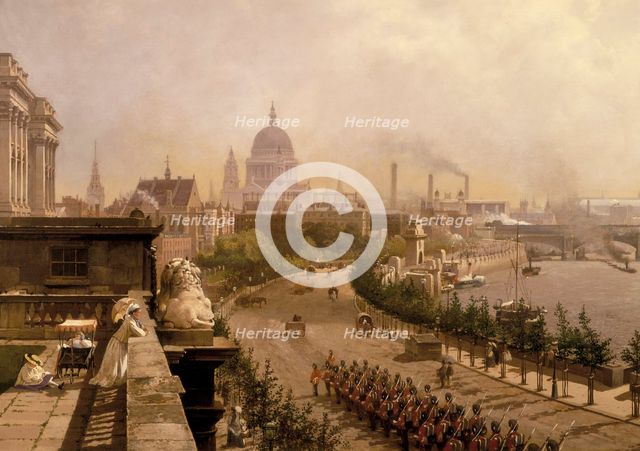 'The Embankment', 1874. Creator: John Scorrer O'Connor.