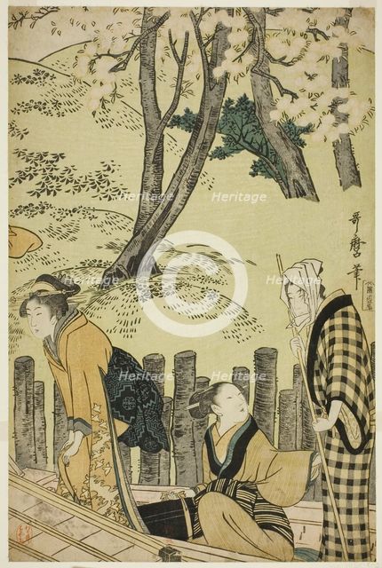 The Embankment at Mimeguri, Japan, 1799. Creator: Kitagawa Utamaro.