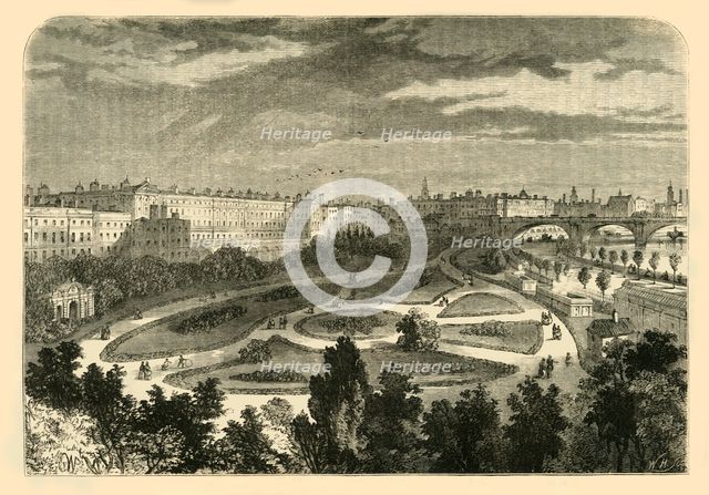 'The Embankment, from Charing Cross Bridge', (1881). Creator: Unknown.