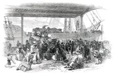 The Embankment, Waterloo Docks, Liverpool, 1850. Creator: Smyth
