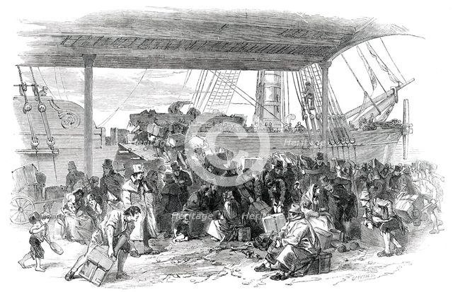 The Embankment, Waterloo Docks, Liverpool, 1850. Creator: Smyth.