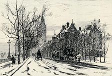 The Embankment, Westminster c1892, (1894). Artist: Herbert Menzies Marshall