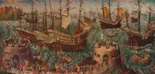 The Embarkation of Henry VIII at Dover c1540