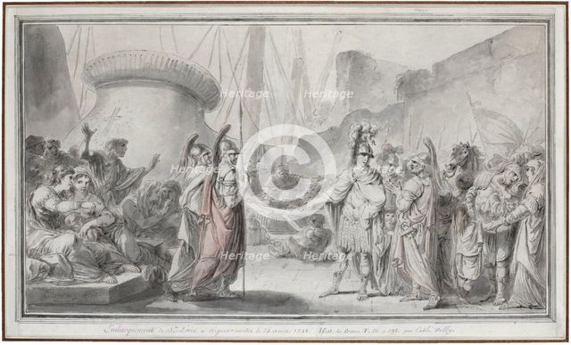 The embarkation of Louis IX from Aigues-Mortes.