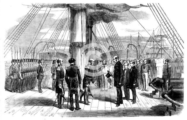 The Embarkation of Prince Alfred on board the "Euryalus" on Wednesday week, 1858. Creator: Unknown.
