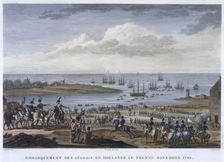 The Embarkation of the English in Holland, 30 November 1799 Artist: Louis Francois Couche
