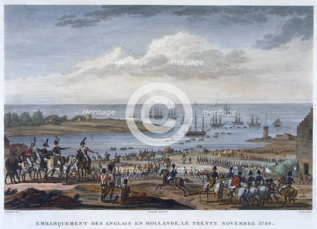 'The Embarkation of the English in Holland, 30 November 1799'. Creator: Louis Francois Couche.