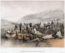 The Embarkation of the sick at Balaklava, 1855. Artist: Simpson, William (1832-1898)