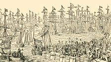 The Embarkation of William of Orange from Holland for England, 1688 c1930. Creator: Unknown