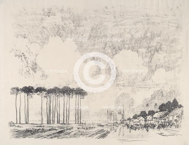 The Embarkation Camp, the Classic Grove, 1917. Creator: Joseph Pennell.