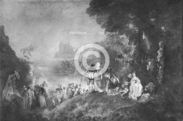 'The Embarkation for the Island of Cytherea', 1717, (1912). Artist: Jean-Antoine Watteau.