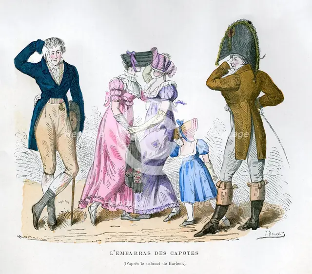 'The embarrassment of the hoods', 1882-1884.Artist: J Rocault