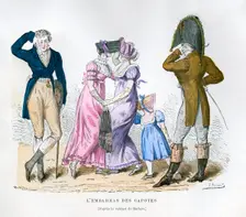 The embarrassment of the hoods 1882-1884.Artist: J Rocault