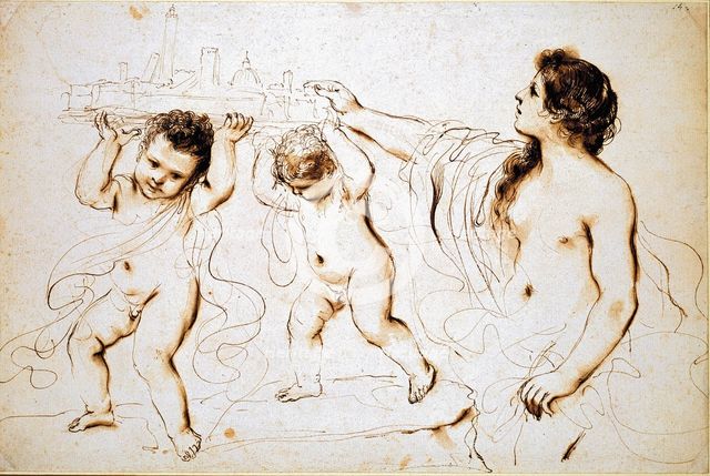 The Emblem of the City of Bologna, 1625-1629. Artist: Guercino.