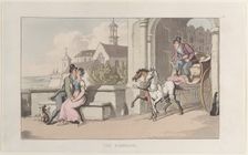 The Embrace, from "Journal of Sentimental Travels in the Southern Provinces of France, ..., 1817-21. Creator: Thomas Rowlandson