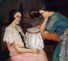 The Embroideress 19th or 20th century Artist: Paul Hagen