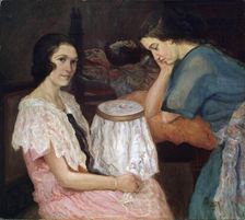 The Embroideress 19th or 20th century Artist: Paul Hagen