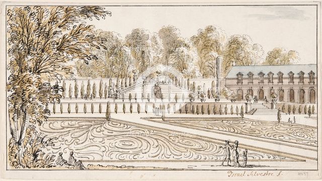 The embroidery parterre of la Maison du Tillet in Saint-Cloud. Creator: Israel Silvestre.