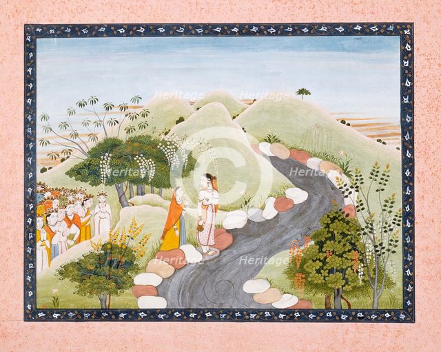 The Emergence of Kaushiki, Folio from a Devimahatmya (Glory of the Goddess), c1750 or earlier. Creator: Unknown.
