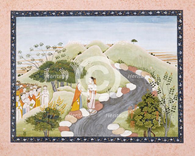 The Emergence of Kaushiki, Folio from a Devimahatmya (Glory of the Goddess), c1750 or earlier. Creator: Unknown.