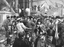 The Emigration of the Russian Jews - The Doctor Examining Steerage Passengers 1891. Creator: Unknown