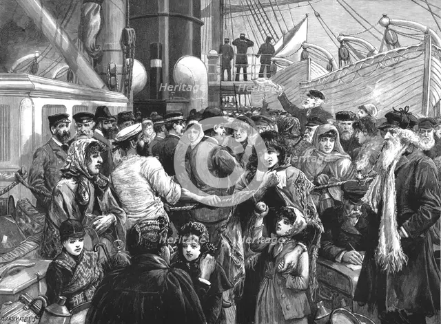 'The Emigration of the Russian Jews - The Doctor Examining Steerage Passengers', 1891. Creator: Unknown.