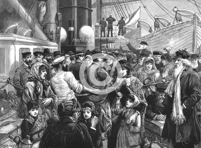 'The Emigration of the Russian Jews - The Doctor Examining Steerage Passengers', 1891. Creator: Unknown.